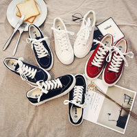 Star white shoes low shoes casual shoes help female Korean female students all-match cloth shoes