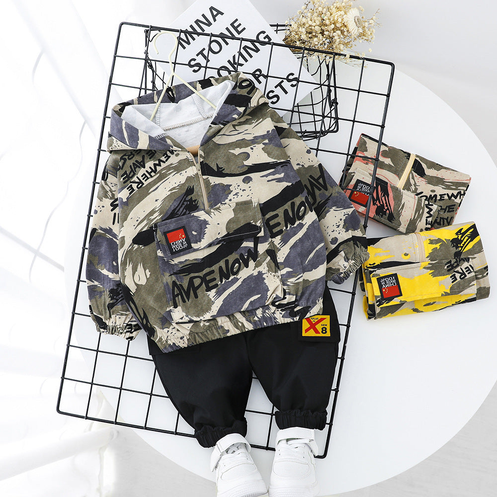 Wild casual camouflage children's clothing