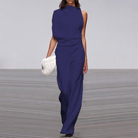 One-shoulder Sleeve Casual Commuter Jumpsuit