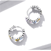 S925 Sterling Silver Colorful Cute Claw Stud Earrings