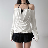 Stylish Minimalist Slim Fit Long Sleeve Top For Women