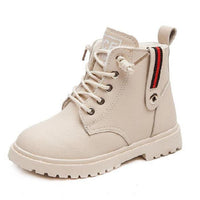 Cotton shoes beige little girl autumn and winter Martin boots