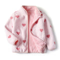 Women's Polar Fleece Jacket Children's Stand Collar Plus Fleece Pink