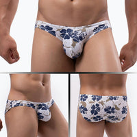 Men's Low Waist Printed Pattern Briefs