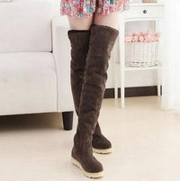 Autumn and winter hot snow boots women's flat flat with cotton boots over the knee boots