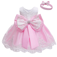 Puff skirt lace dress