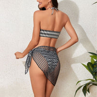 Women's Two-piece Swimsuit Bikini Tube Top Three-piece Suit