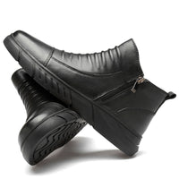 Casual top layer cowhide leather boots