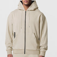 Fall Winter Men's Solid Color Long-sleeve Zipper Hooded Sports Casual Fleece Warm Sweatshirt