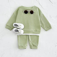 Spring And Autumn Newborn Long Sleeve Fake Two-piece Suit