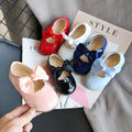 Children's candy colored leather shoes
