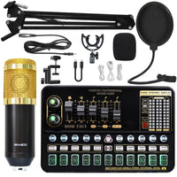 Live Broadcast Sound Card Set With Condenser Microphone