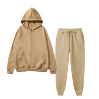 Men's Sports Fleece Suit Solid Color