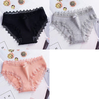 Cotton breathable thin lace briefs