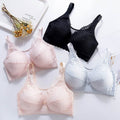 Pregnancy Breastfeeding Bra Front Steel Ring Lace Gather Type