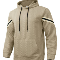 Jacquard-woven Thermal Outdoor Sports Trendy Hooded Hoodie For Men
