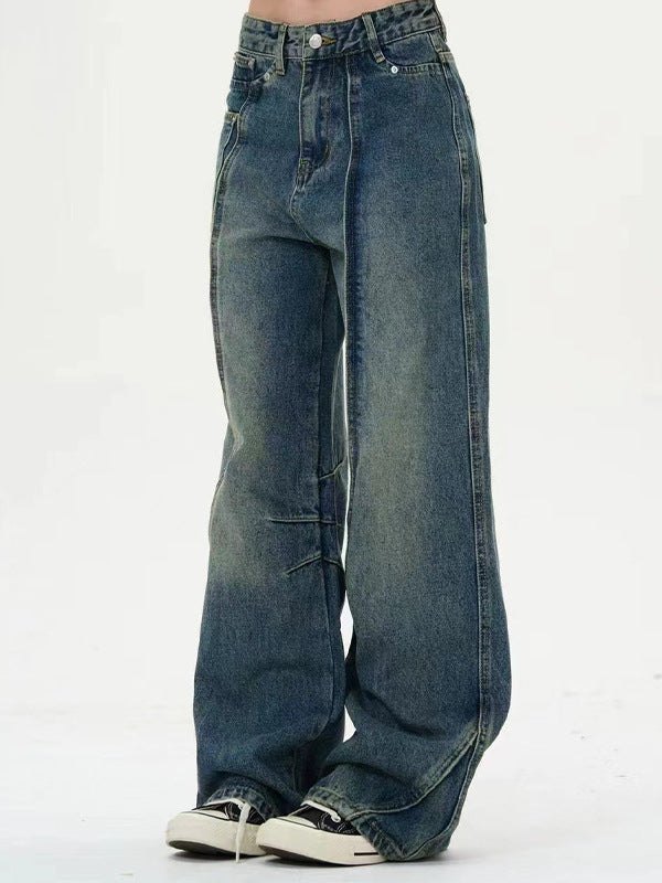 Washed Worn Jeans Women's High Waist Special-interest Design