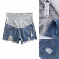 Spring autumn ripped shorts denim belly pants