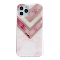 Electroplating mosaic marble phone case