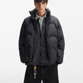 Stand Collar High Fill Down Jacket For Men, Winter Thickened Warmth