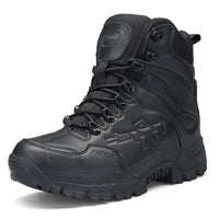 Men's Simple Sand Color High-top Hiking Boots