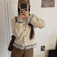 Lace Knitted Cardigan Casual Women's Sweater