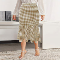 Spring Slimming Mermaid Midi Skirt For Curvy Women