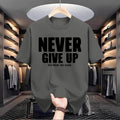 Casual Letter-print Crew-neck Versatile Short-sleeve Top