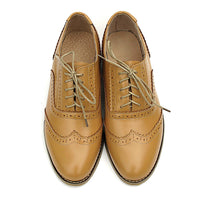 Women's Fashion Leather British Style Pointed Toe Flat Shoes