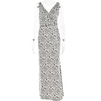 Leopard-print Strappy Backless Dress For Women
