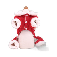 Pet Cat Dog Autumn And Winter Christmas Fleece-lined Thickened Cotton-padded Coat