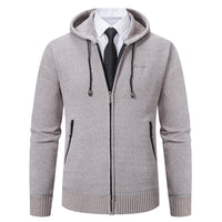 Men's Solid Color Sweater Cardigan Knitted Coat