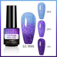 Temperature Change Glitter UV Polish Three-section Color Change