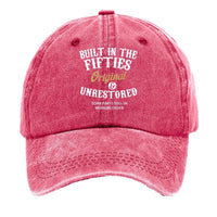 Washed Print Denim Baseball Cap Retro Versatile Soft Top Hat