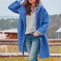 Long Single-breasted Multi-color Multi-size Casual Hooded Coat