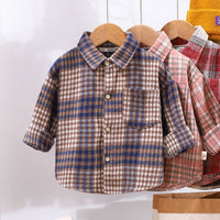 Spring And Autumn Children's Clothing Children's Casual Plaid Shirt