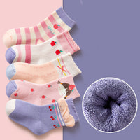 Cartoon Boys And Girls Winter Thickened Cotton Socks In The Tube