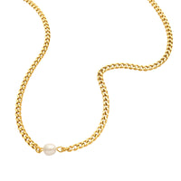Instagram-style Water Pearl Necklace Titanium Steel