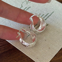 S925 Sterling Silver, Niche Design, Vintage Patterned Textured Ear Clips
