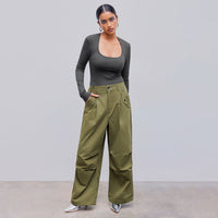 European And American Trend Minimalist Style Jumpsuit For Autumn And Winter Comfortable Abdominal Wear Base Top