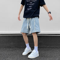 American Retro Trendy Washed Straight Shorts