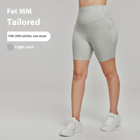 Light Plastic Yoga Shorts High Waist Tight 7A Antibacterial
