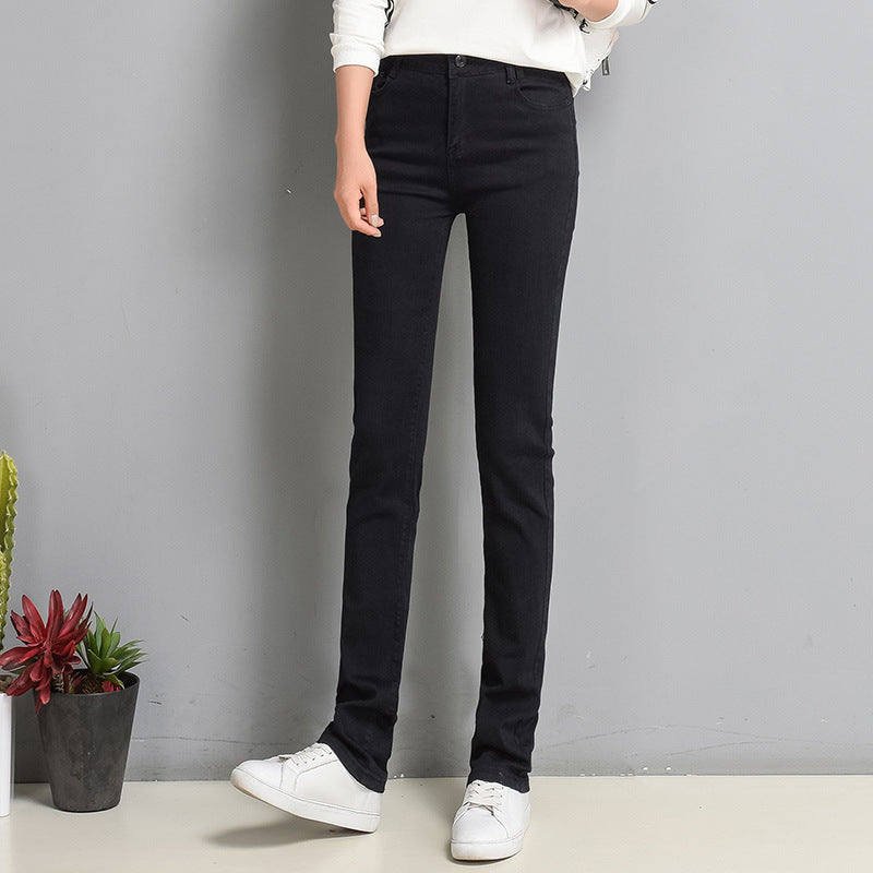 Women's Slim Fit Elastic Straight Jeans