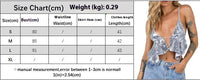 Women's V-neck Lace Up Beaded Backless Camisole Vest