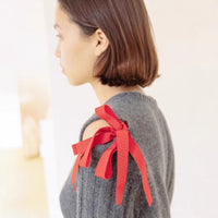 Women's Spring Clothing Round Neck Long Sleeve Tied Twist Knitted Cardigan