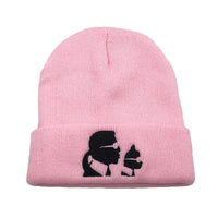 Embroidered Autumn And Winter Warm Knitted Woolen Hat
