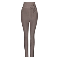 Women's Elastic High Waist Bandage Casual Solid Color Leggings