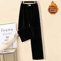 Little Ladys Sweater Set Paired With Wide-leg Pants