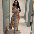 European And American-style Off-shoulder Bodycon Dress