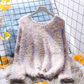 Versatile Long Sleeve Loose Color Pullover